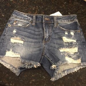 NWT Just USA Ripped Denim Shorts